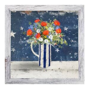 Patriotic Floral Wall Art